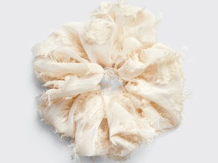 Brunch Scrunchie Frayed Linen Fashion