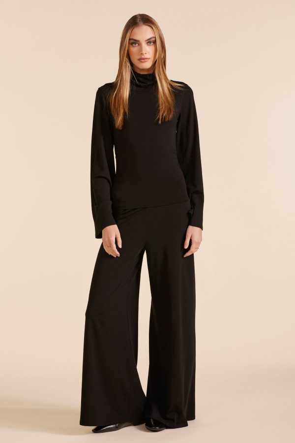 WIDE LEG DRAPED MODAL JERSEY PANT Online Hot Sale