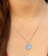 Be Luxurious - Silver & Blue Topaz Bee-Inspired Pendant & Necklace Hot on Sale