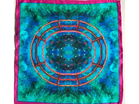 Rainbow Bridge - Blue Silk Pocket Square Online