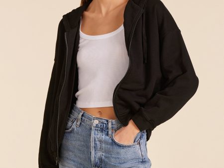 SLOUCHY ZIP FRONT HOODIE Sale