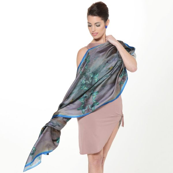 Spring Wings - Long Silk Scarf on Sale