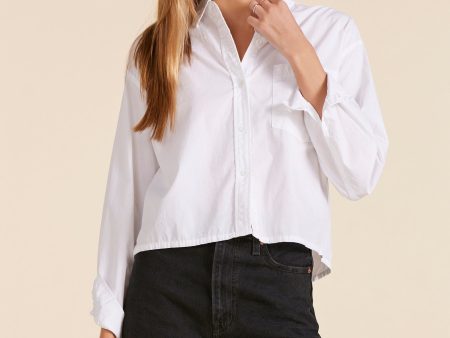 CROPPED COLLARED BUTTON DOWN Discount