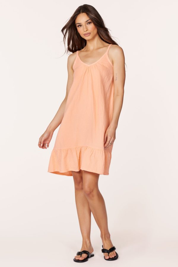 V-NECK RUFFLE DRESS Hot on Sale