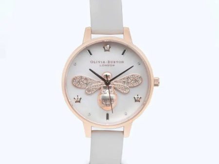 Olivia Burton Sparkle Bee & Rose Gold Watch Online now