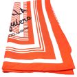 Dolce & Gabbana Orange and White Striped Silk Square Scarf Bandeau Discount