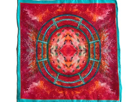 Rainbow Bridge -Pink Silk Pocketsquare For Discount