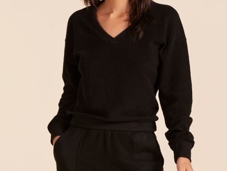 V-NECK BALLOON SLEEVE SWEATSHIRT Online Hot Sale