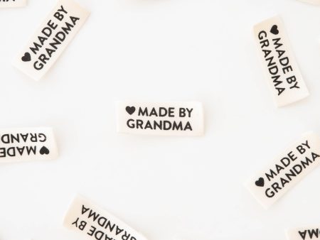 Woven Sew-In Labels - Made by Grandma Organic Cotton (pack of 8) Online now