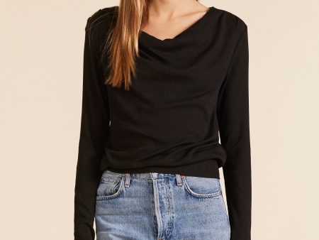 COWL NECK LONG SLEEVE TOP For Discount