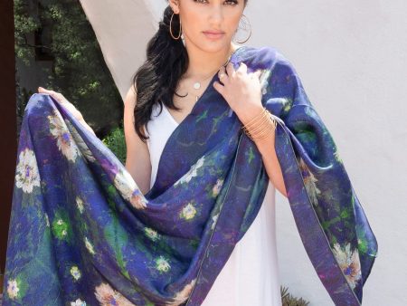 Lily Abstraction - Long Silk Scarf Fashion