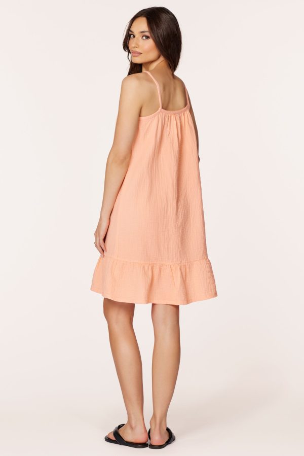 V-NECK RUFFLE DRESS Hot on Sale