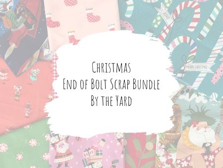 Christmas - Cotton End of Bolt Scrap Bundle (By the Yard) For Cheap