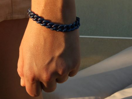 BIP Blue Pave Cuban Bracelet Online