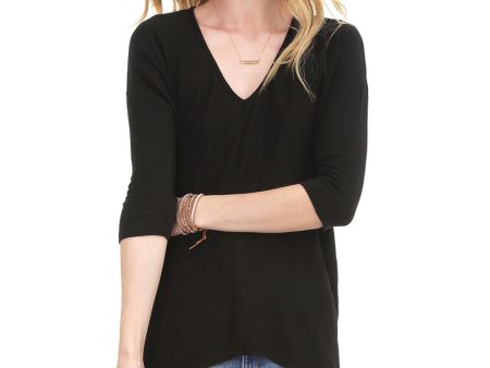 3 4 Sleeve High Low Tunic on Sale