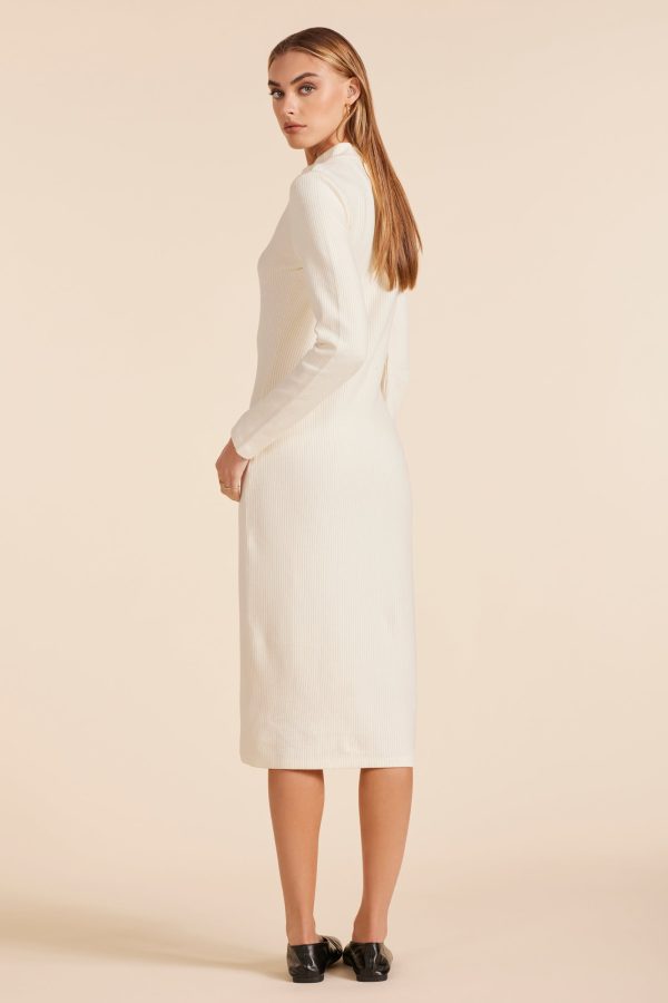 FITTED LONG SLEEVE MIDI DRESS Discount