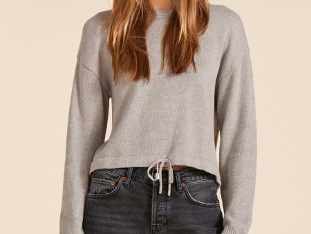 TIE HEM CREWNECK SWEATER Fashion