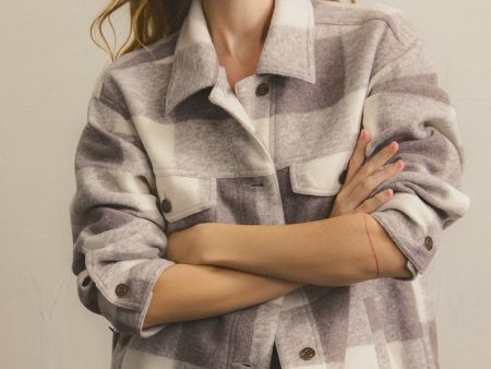 Preston Knit Plaid Jacket Cheap