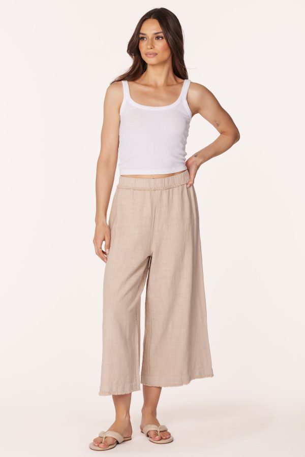 RAW EDGE CROPPED PANT For Sale