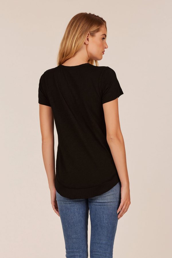 SHORT SLEEVE ROUND HEM TEE Fashion