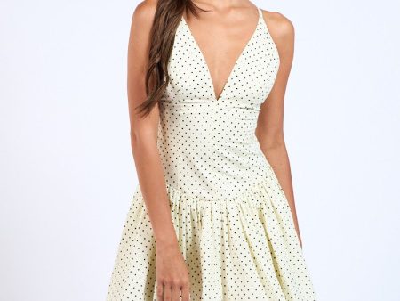 Pele Polka Dot V-neck Mini Dress For Discount