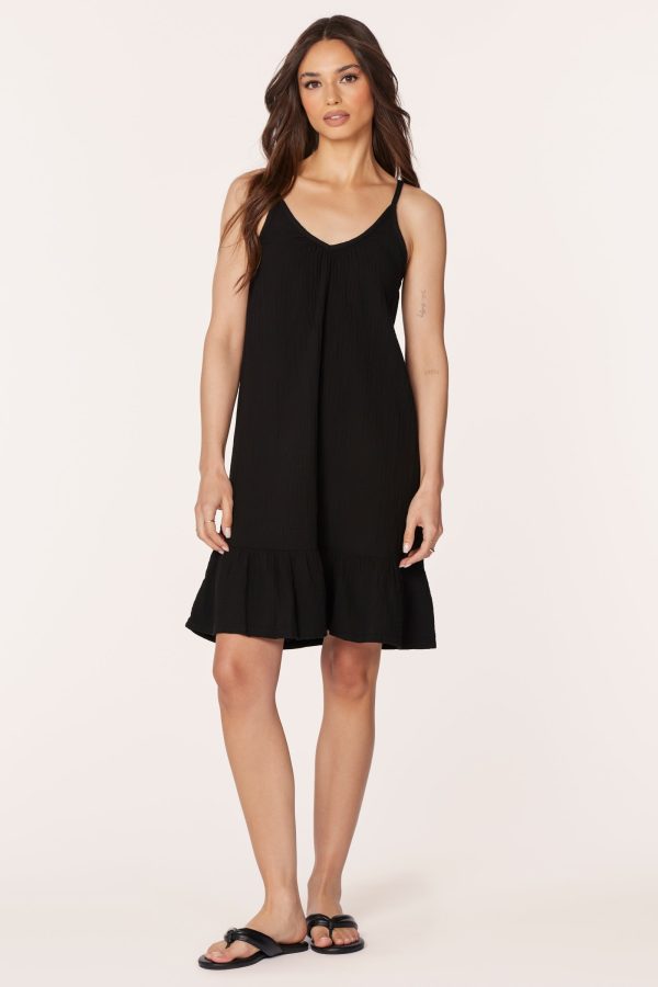 V-NECK RUFFLE DRESS Supply