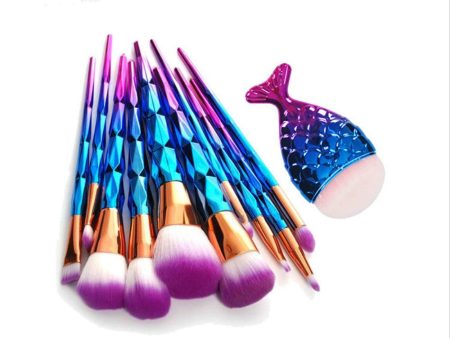 11 Make-Up Brush Sets Ladies-Specific Diamond Handle Dazzling Beauty Tools Online now