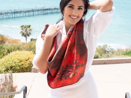 Fire Willow - Square Silk Scarf Hot on Sale