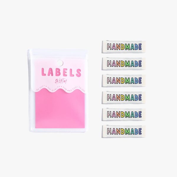 Woven Sew-In Labels - Handmade Rainbow (pack of 6) on Sale