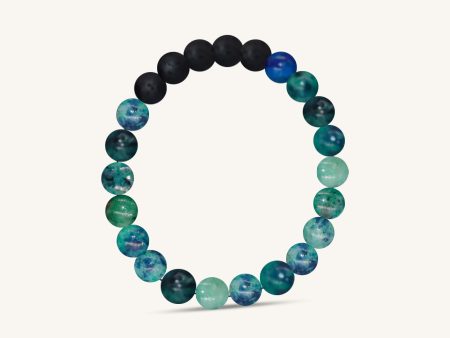 Lapis Chrysocolla Essential Oil Bracelet Cheap