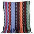 Missoni Multicolor Scarf Patterned in a Geometric Zig-Zag For Discount