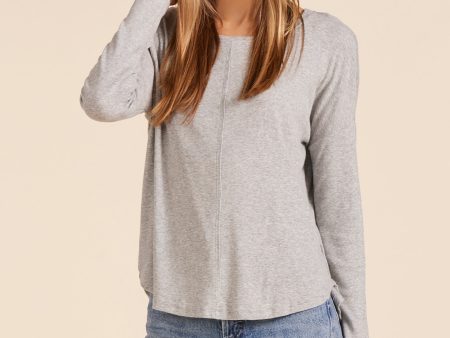 BOATNECK TEE WITH SEAM DETAIL Cheap