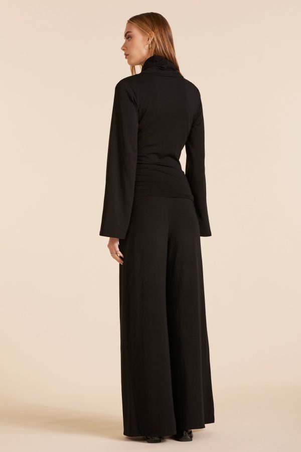 WIDE LEG DRAPED MODAL JERSEY PANT Online Hot Sale