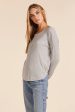 BOATNECK TEE WITH SEAM DETAIL Cheap