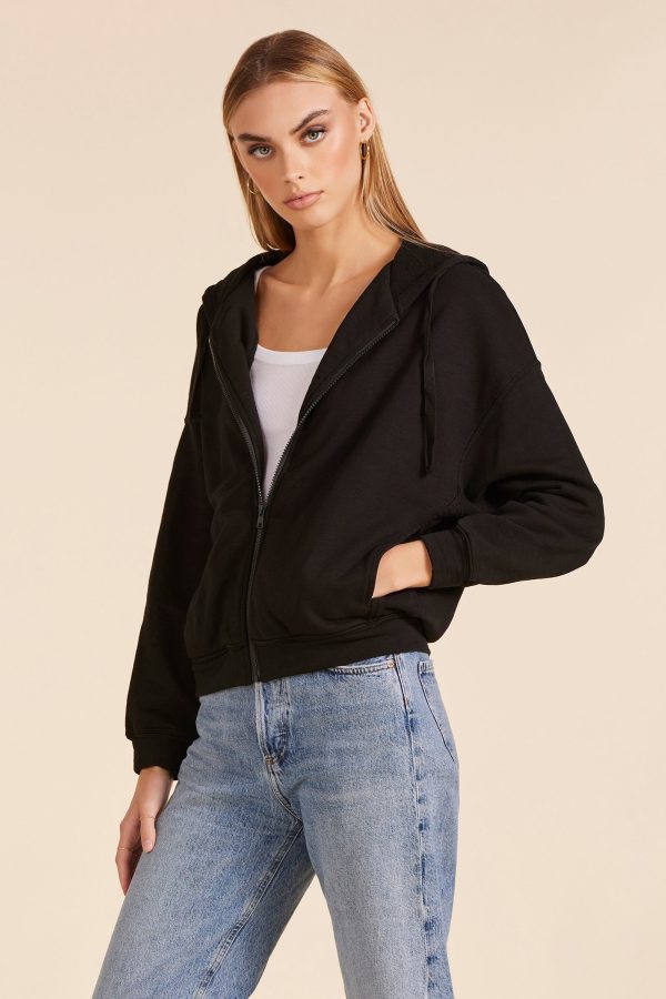 SLOUCHY ZIP FRONT HOODIE Sale