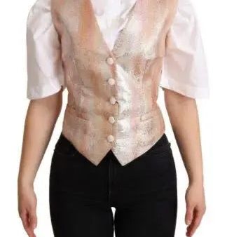 Pink Mettalic and Silk  Waist Coat Sale