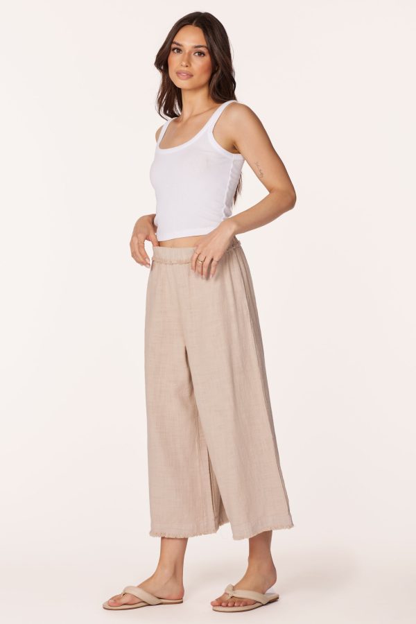 RAW EDGE CROPPED PANT For Sale