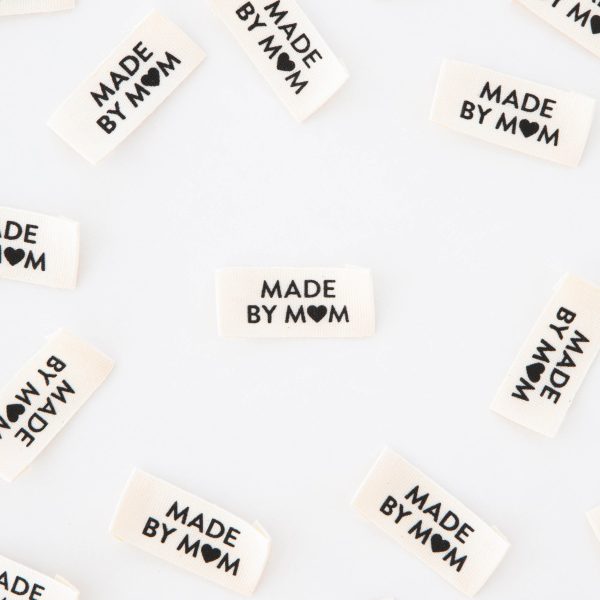 Woven Sew-In Labels - Made by Mom Organic Cotton (pack of 8) on Sale