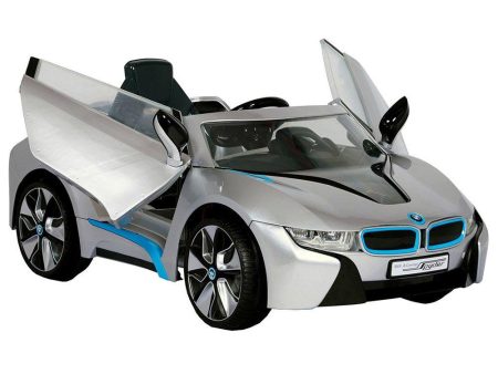 carro electrico auto bmw i8 silver on Sale