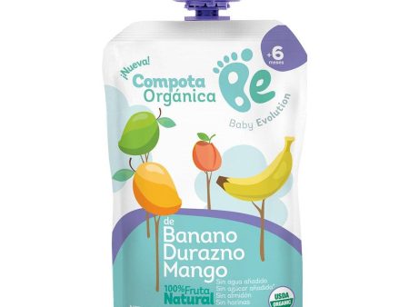 compota organica baby evolutionde banano durazno mango Discount